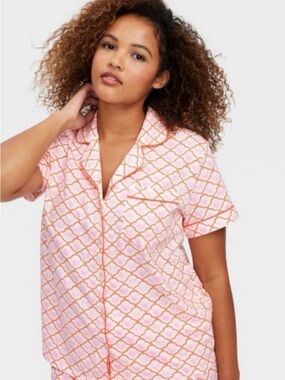 Roller Rabbit X Target Pink & Orange Geometric Short Pajama set